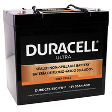 Duracell Ultra 12V 55AH Deep Cycle AGM SLA Battery with M6 Terminals