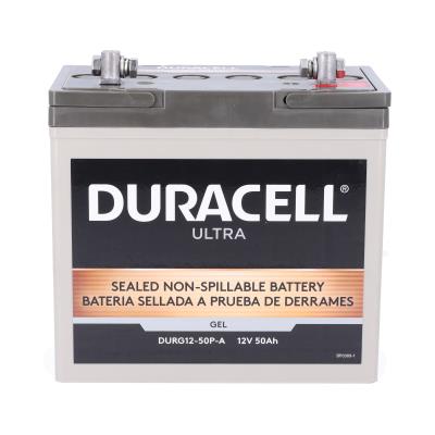 Duracell Ultra 12V 50AH GEL Sealed Lead Acid (SLA) Battery with P Terminals