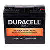 Duracell Ultra 12V 18AH General Purpose AGM Sealed Lead Acid (SLA) Battery with F2 Terminals