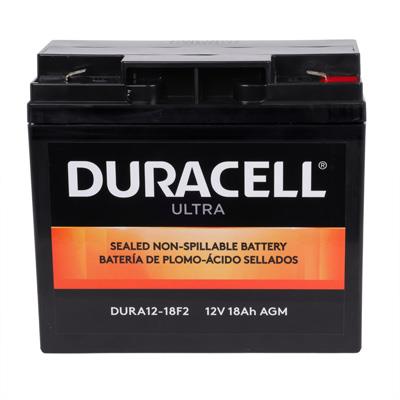 Duracell Ultra 12V 18AH General Purpose AGM Sealed Lead Acid (SLA) Battery with F2 Terminals