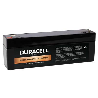 Duracell Ultra 12V 2.3AH General Purpose AGM Sealed Lead Acid (SLA) Battery with F1 Terminals - EACH