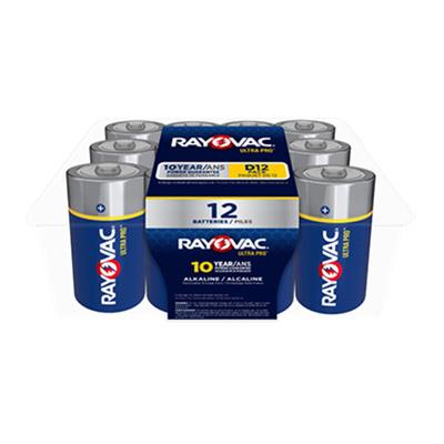 RAYALD-CP Rayovac UltraPro D Alkaline Battery - 12 Pack