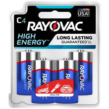 Rayovac High Energy C LR14 Alkaline Batteries 4-Pack | Dependable Leak-Proof Power