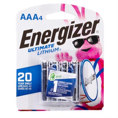 Energizer Ultimate Lithium 1.5V AAA, LR03 Battery - 4 Pack