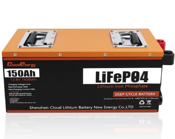 Cloudenergy CL12-150 12.8V 150Ah LiFePO4 Deep Cycle Lithium Battery