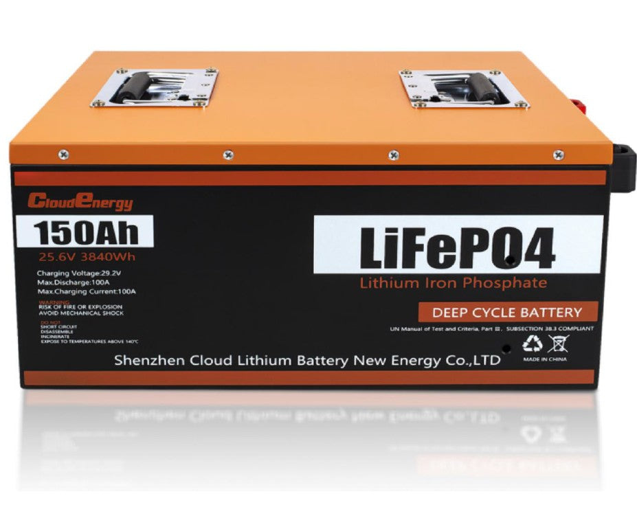 Cloudenergy CL24-150 25.6V 150Ah LiFePO4 Deep Cycle Lithium Battery