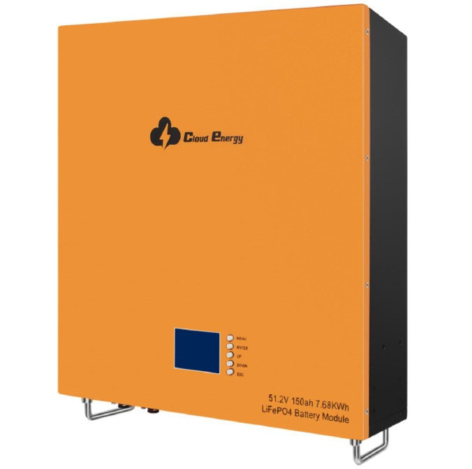 Cloudenergy CL48-150B 51.2V 150Ah LiFePO4 Wall-Mounted Lithium Battery