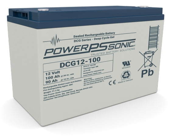 Power Sonic DCG12-100 M8 12V 100Ah Battery