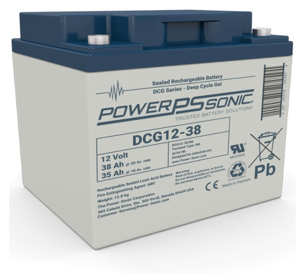 Power Sonic DCG12-38 M6 12V 38Ah Battery