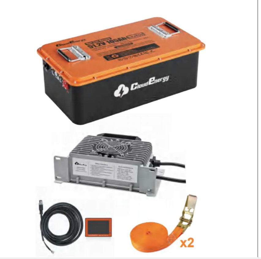 Cloudenergy GFS48-105 51.2V 105Ah LiFePO4 Deep Cycle Golf Cart Battery