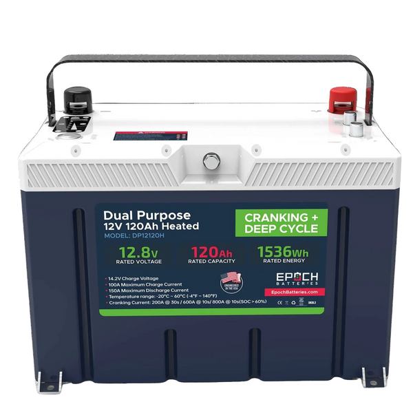Epoch Batteries Pro Series 12V 120Ah LiFePO4 Cranking Deep Cycle Battery