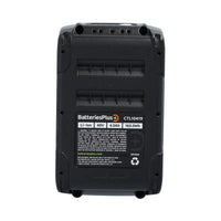 Back view of 40V 4.0Ah lithium‑ion battery replacement for Makita XGT BL4040F with specifications