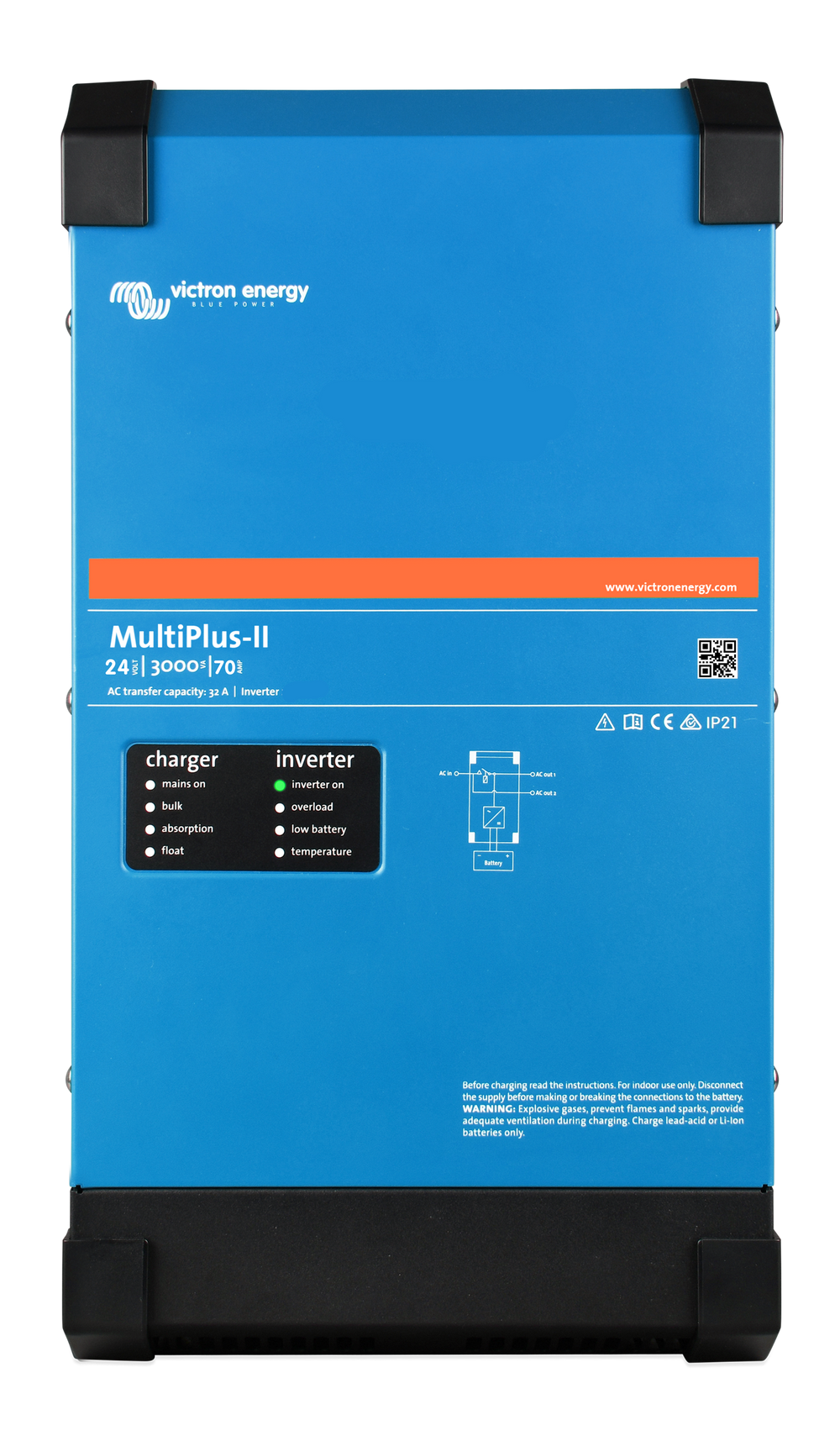 Victron MultiPlus-II 24/3000/70-50 120V Inverter Charger 3000W