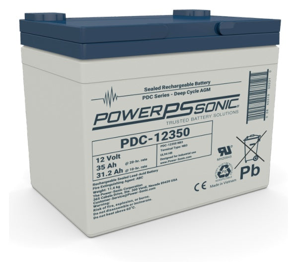 Power Sonic PDC-12350 NB3 12V 35Ah Battery