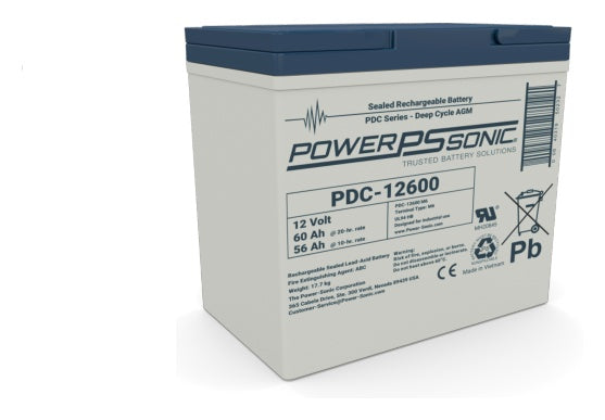 Power Sonic PDC-12600 M6 12V 60Ah Battery