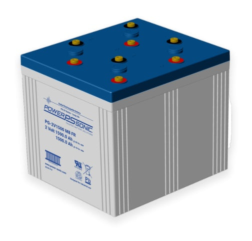 Power Sonic PG-2V1500 M8 FR 2V 1500Ah Flame Retardant ABS Battery