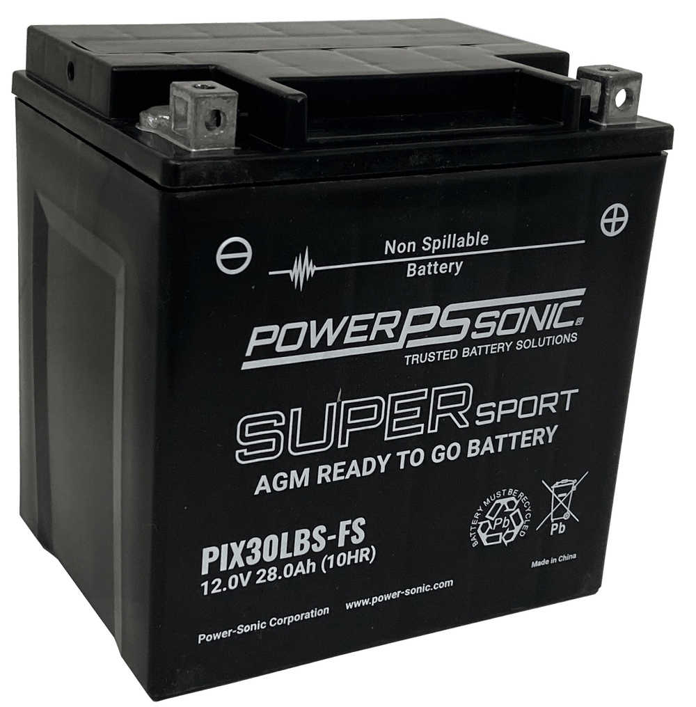 Power-Sonic PIX30 Factory Activated Maintenance Free AGM Powersport Battery