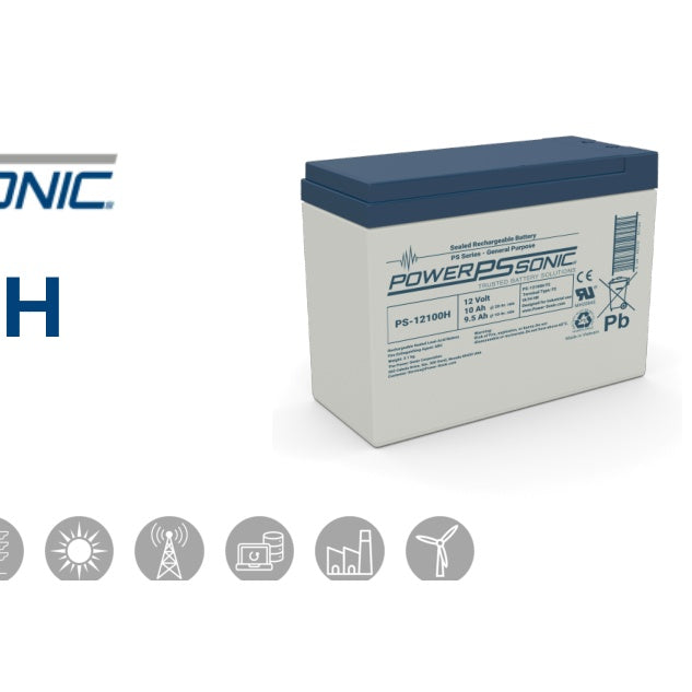 Power Sonic PS-12100H F2 12V 10Ah Battery