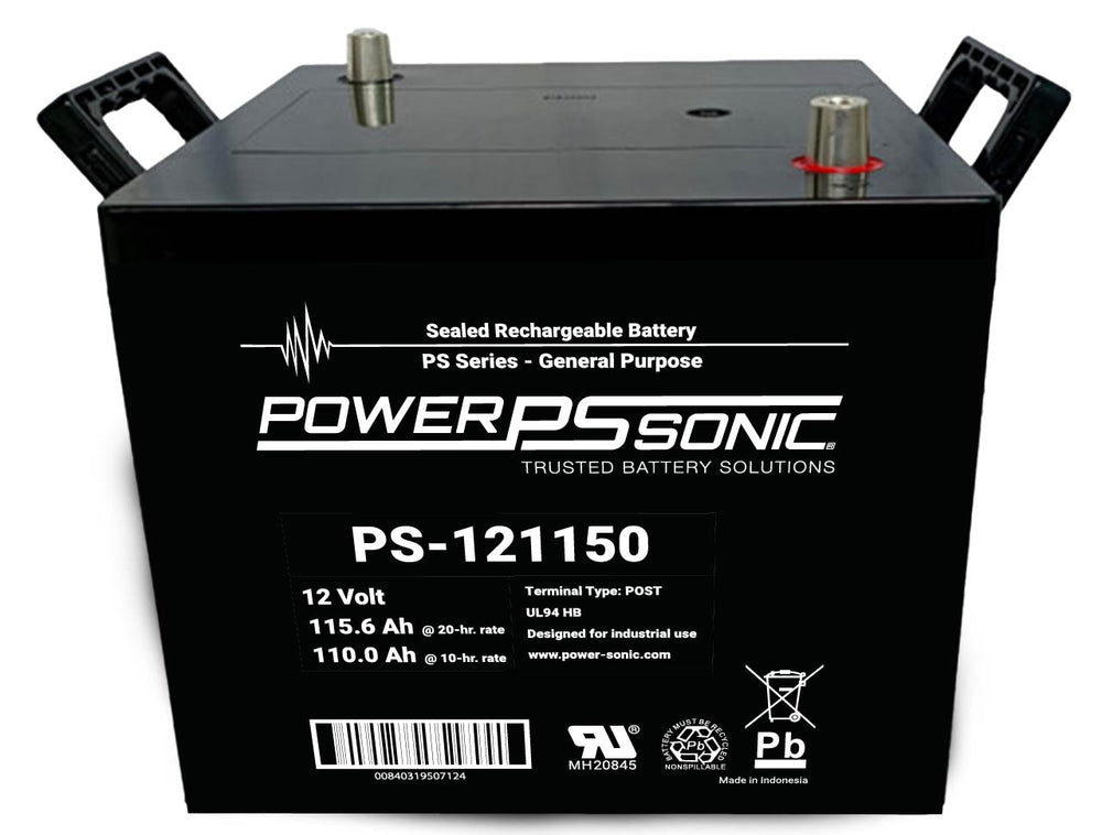 Power-Sonic PS-121150 12V 115Ah Rechargeable Sealed Lead Acid Battery