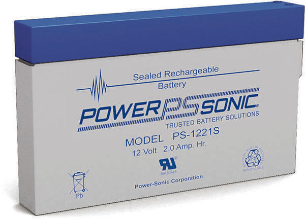 Power-Sonic PS-1221S 12V 2.1Ah Sealed Lead Acid Rechargeable Battery