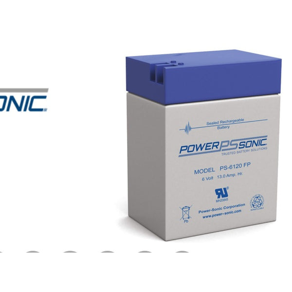 Power Sonic PS-612 F1 6V 1.2Ah - ECOM Battery