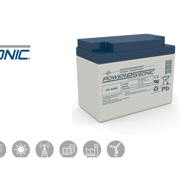Power Sonic PS-6120 FP 6V 13Ah Battery