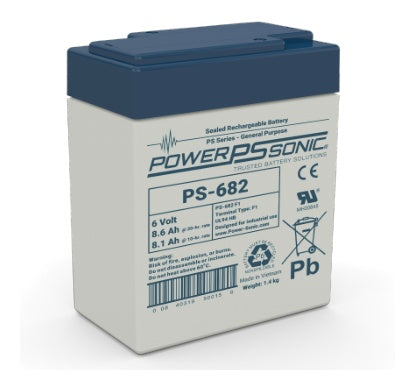 Power Sonic PS-670 F1 6V 7Ah - ECOM Battery