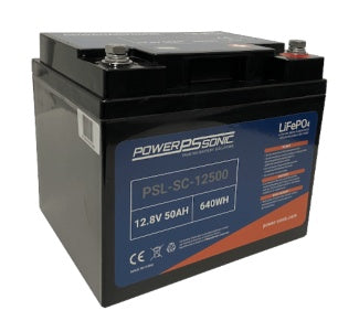 Power Sonic PSL-SC-12500 M8 12.8V 50Ah LiFePO4 Battery