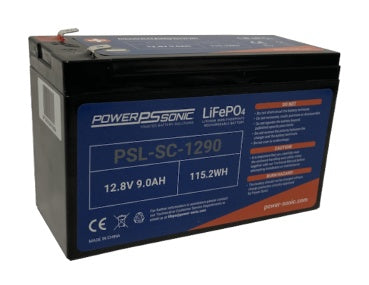 Power Sonic PSL-SC-1290 F2 12.8V 9Ah LiFePO4 Battery