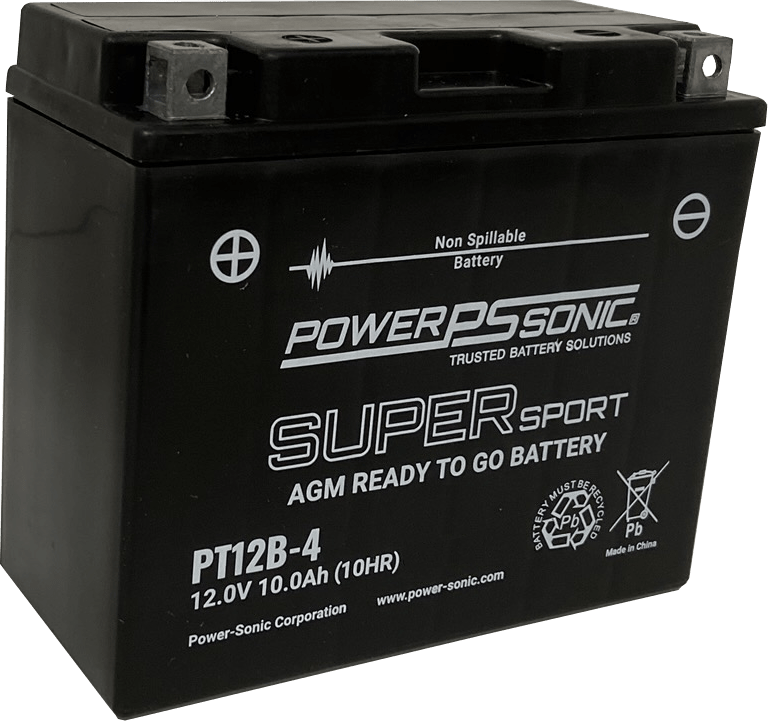 Power-Sonic Super Sport PT12B-4 AGM Maintenance Free Powersport Battery