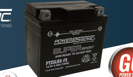 Power Sonic PTX5LBS-FS 12V 4Ah Factory Activated AGM Powersport Battery