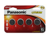 Panasonic CR2450 620mAh 3V Lithium Primary (LiMnO2) Coin Cell Watch Battery - 4 Piece Carded Packaging