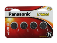 Panasonic CR2450 620mAh 3V Lithium Primary (LiMnO2) Coin Cell Watch Battery - 4 Piece Carded Packaging