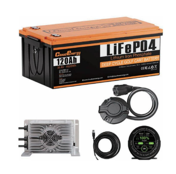 Cloudenergy R36-120 38.4V 120Ah LiFePO4 Deep Cycle Lithium Battery