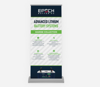Epoch Batteries Marine Collection Deluxe Indoor Retractable Banner 33x81