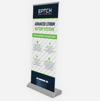 Epoch Batteries RV Camper Collection Deluxe Indoor Retractable Banner 33x81in