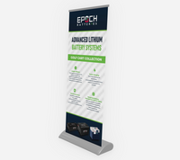 Epoch Batteries Deluxe Indoor Retractable Banner Golf Cart 33x81