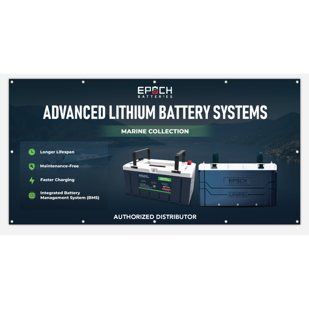 Epoch Batteries Marine Collection Indoor/Outdoor Vinyl Banner 4' x 8'