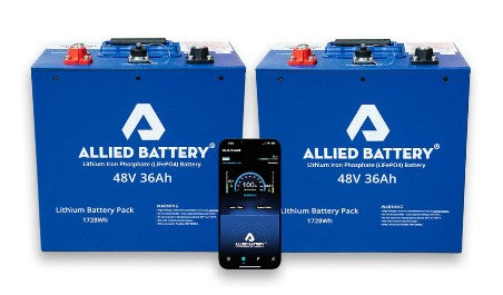Allied 48V 36AH LiFePO4 Lithium Golf Cart Batteries