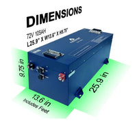 Allied Commercial 72V Lithium LiFePO4 Battery Package 105AH - Golf and UTV