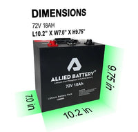Allied 72V 18AH LiFePO4 Lithium Golf Cart Batteries