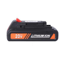 Front view of BLACK+DECKER LBXR2020 20V 2Ah lithium‑ion battery
