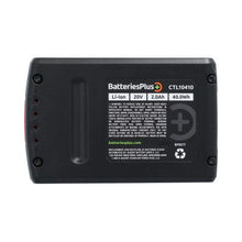 Detailed dimension specifications of BLACK+DECKER LBXR2020 battery