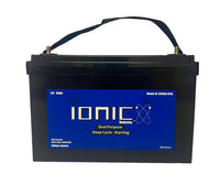 Ionic Lithium 12V 100Ah LiFePO4 Deep Cycle Battery + Bluetooth