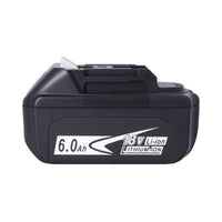 Front view of 18V 6.0Ah lithium‑ion battery replacement for Makita LXT BL1860B showing label and casing