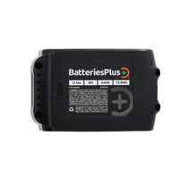Back view of Nuon 18V 4.0Ah lithium‑ion battery replacement for Makita BL1840B with specifications and safety details