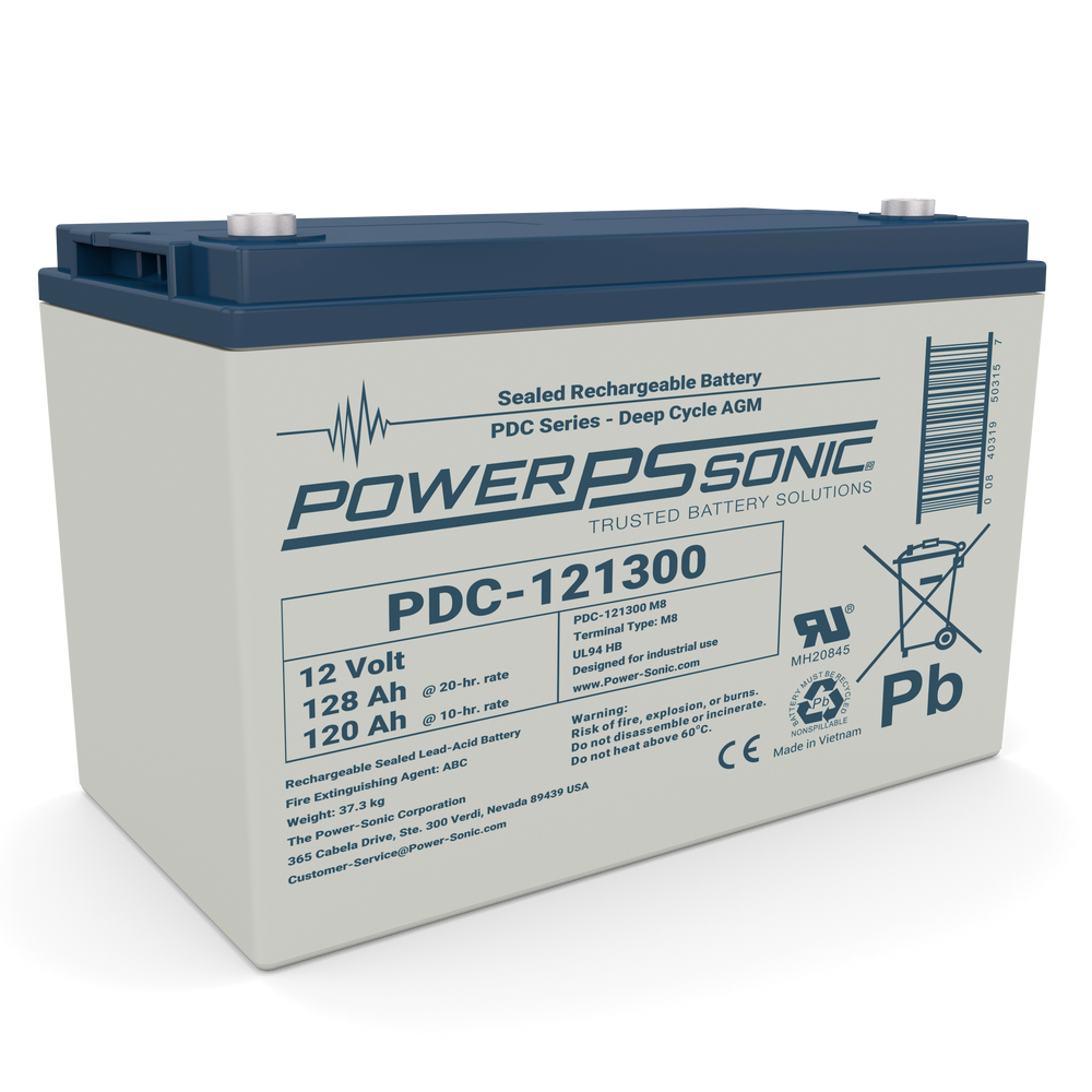 Power Sonic PDC-121300 12V 130Ah Deep Cycle AGM Battery