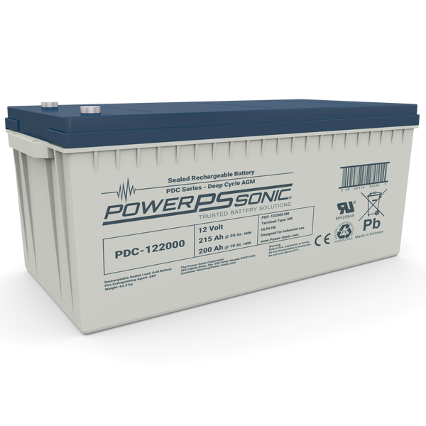 Power-Sonic PDC-122000 Deep Cycle 12V 200Ah AGM Battery