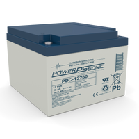 Power‑Sonic PDC‑12260 12V 26Ah deep cycle AGM battery with durable casing and reliable performance