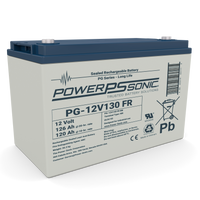 Power‑Sonic PG‑12V130 rechargeable 12V 130Ah AGM long life battery available at Vizopower.